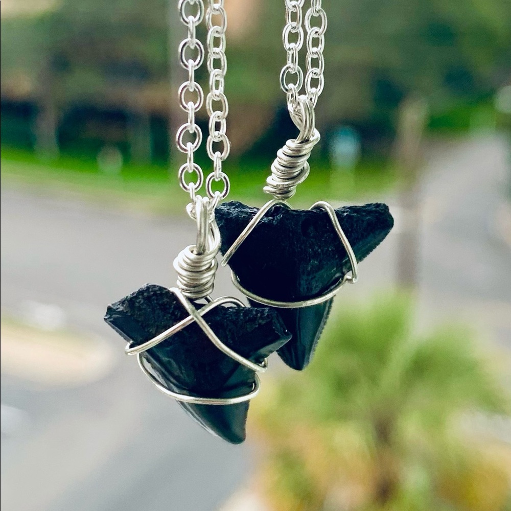 Wire Wrapped Shark Tooth Necklace - Picture 5 of 8